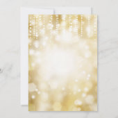 100e verjaardag uitnodiging Gold Glitter (Achterkant)