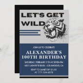 100e verjaardag uitnodiging Mannen Party Let's Get (Voorkant / Achterkant)