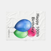 100e verjaardag van de grieppandkaart fleece deken (Voorkant (Horizontaal))