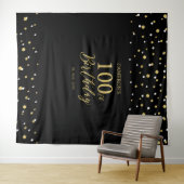 100e verjaardag van Hundred Gold en Black Wandkleed (In Situ (horizontaal))