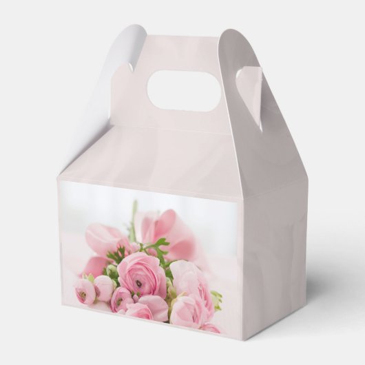 100e verjaardag van roze rozen bedankdoosjes (Achterkant)