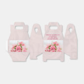 100e verjaardag van roze rozen bedankdoosjes (Uitgevouwen)