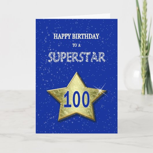 100e verjaardag voor een superster kaart (Voorkant)