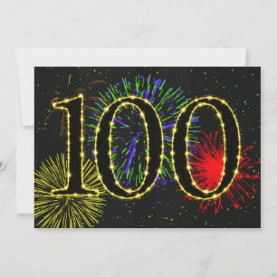 100e verjaardagsfeest uitnodigen kaart