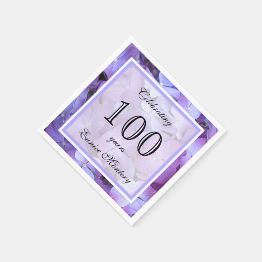 100e verjaardagsfeestje papieren servetten (Hoek)