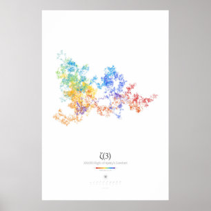 100k cijfers van de constante van Apéry (licht) Poster