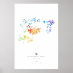 100k cijfers van de natuurlijke logaritme van 2 (l poster