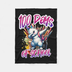 100ste dag Grappige Outfit Leraar & Student 10 Fleece Deken