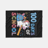 100ste dag Grappige Outfit Leraar &amp; Student 10 Fleece Deken (Voorkant (Horizontaal))