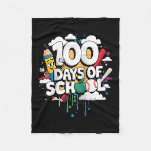 100ste dag Grappige Outfit Leraar &amp; Student 10 Fleece Deken