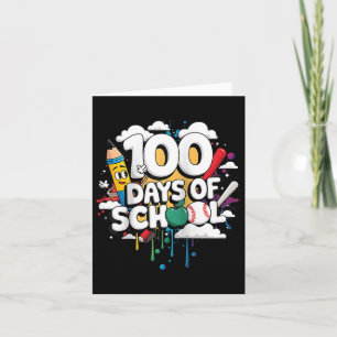 100ste dag Grappige Outfit Leraar & Student 10 Kaart