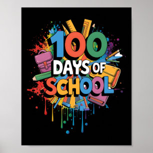 100ste dag Grappige Outfit Leraar & Student 10 Poster