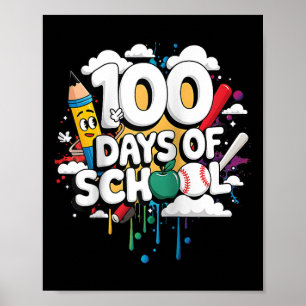 100ste dag Grappige Outfit Leraar & Student 10 Poster