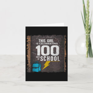 100ste dag grappige outfit voor meisjes 100 dagen kaart