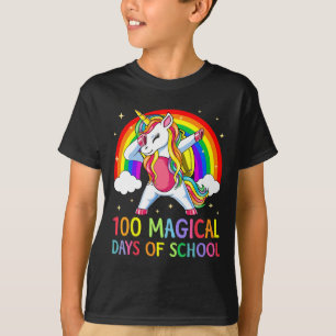 100ste dag school Unicorn 100 magische dagen T-shirt