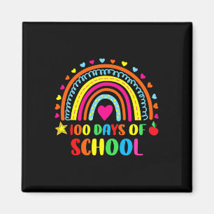 100ste dag schoolleraar regenboog 100 dagen magneet