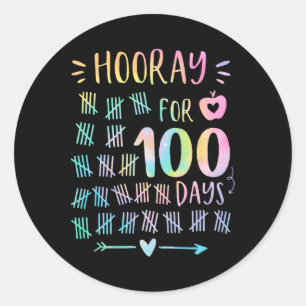 100ste dag schoolvakantie 100 dagen lang teac ronde sticker