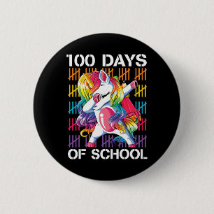 100ste dag van de leerkrachten 100 dagen eenhoorn ronde button 5,7 cm