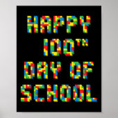 100ste dag van de school bouwblokken leraren Kinde Poster (Voorkant)