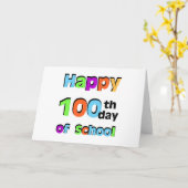 100ste dag van de school kaart (Gele Bloem)