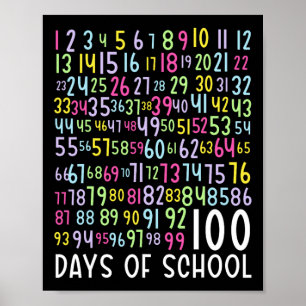100ste Dag van de School Kinder 100 dagen Leren Wi Poster