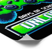 100ste Dag van de School Kinder Video Games Boy Ga Poster (Hoek)