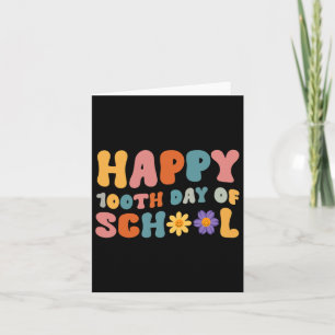 100ste dag van de school leraar Retro Groovy Happy Kaart