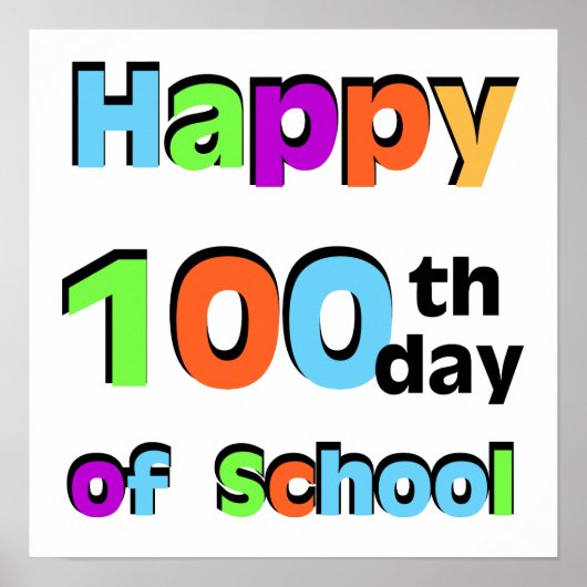 100ste dag van de school poster (Voorkant)