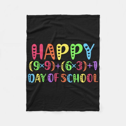 100ste Dag van de School Wiskunde Leraar Rainbow 1 Fleece Deken (Voorkant)