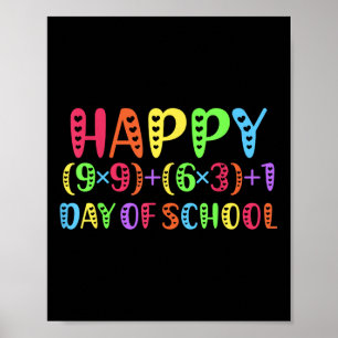 100ste Dag van de School Wiskunde Leraar Rainbow 1 Poster