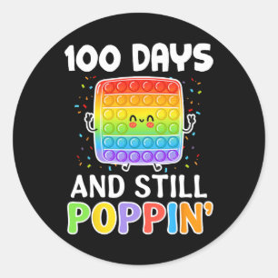 100ste Dag van de schooljongens meisjes Kind 100 d Ronde Sticker