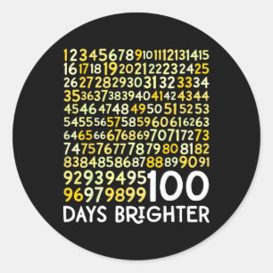 100ste dag van de schoolleraar 100 dagen helderder ronde sticker