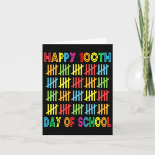 100ste dag van de schoolstudent: 100 dagen kaart