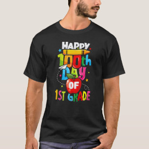 100ste Dag Van Groep 3 Juf Meester Kinderen Gelukk T-shirt