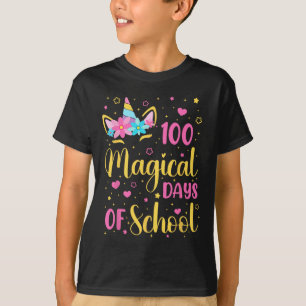 100ste dag van school 100 magische dagen eenhoorn t-shirt