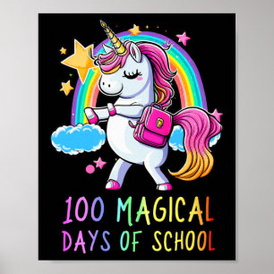 100ste dag van school eenhoorn 100 magische dagen poster