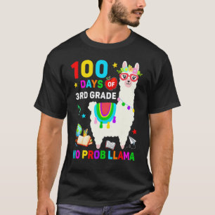 100ste dag van school geen probleem lama 100 dagen t-shirt