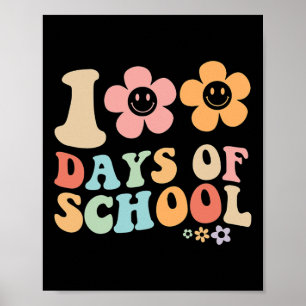 100ste dag van school groovy  ontwerp voor stud poster