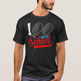 100ste dag van school hockey 100 dagen van school t-shirt