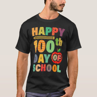 100ste dag van school leraren kinderen kind gelukk t-shirt