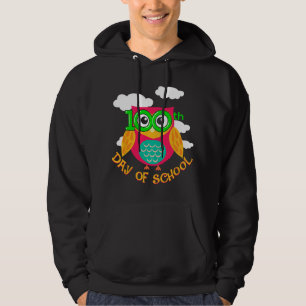 100ste Dag van School Lieve Uil Leraar Student Kin Hoodie