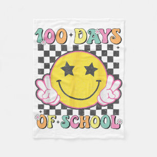 100ste dag van school voor leerkrachten kinderen 1 fleece deken