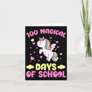 100ste dag van schoolmeisjes 100 magische dagen va kaart