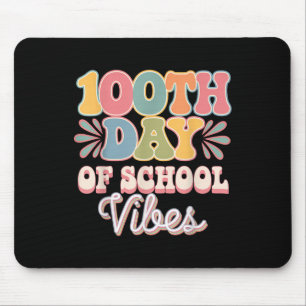 100ste dag van schoolvibes Schattige glimlachgezic Muismat