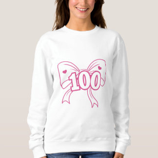 100ste Jubileum: Pink Bow Vrouwen Sweet Shirt