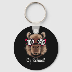 100ste schooldag Cool Capybara 100 dagen slimmer Sleutelhanger