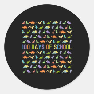 100ste schooldag - dinosaurussen - gemakkelijk 100 ronde sticker