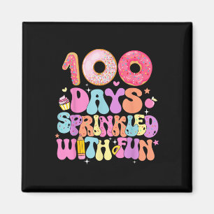 100ste schooldag Donut 100 dagen besprenkeld met Magneet