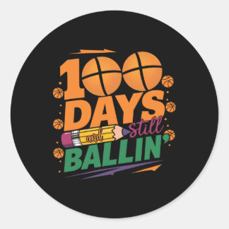 100ste schooldag Kinder 100 schooldagen Ronde Sticker