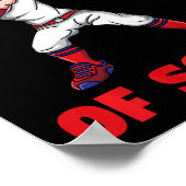 100ste schooldag Kinder honkbal 100 dagen school Poster (Hoek)